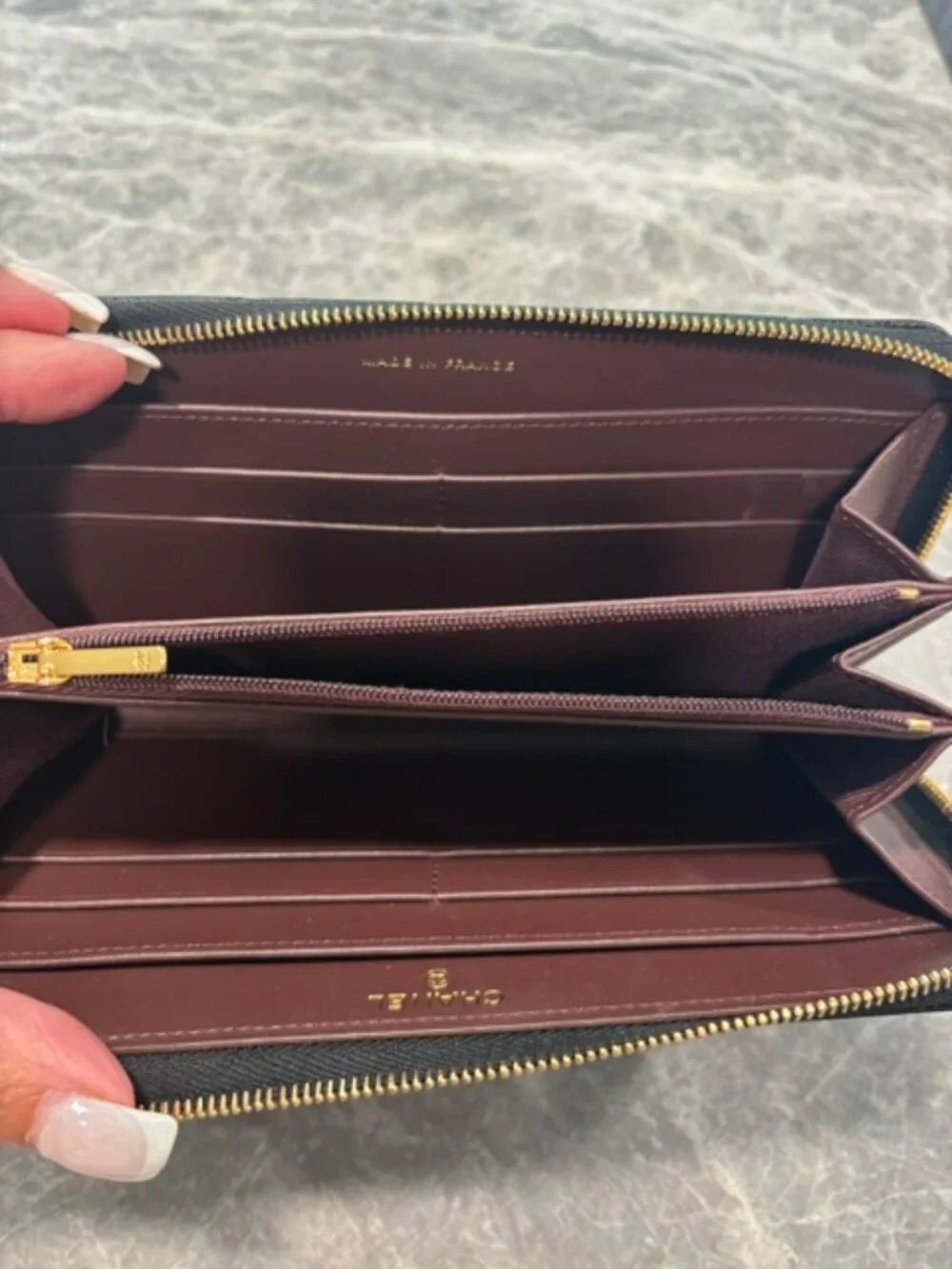 Authentic Chanel Zip Around Wallet